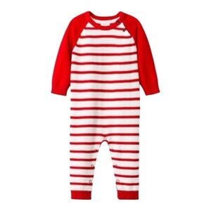 Cat & Jack Baby Boy Red and White Striped Sweater One Piece - Romper/Jumper